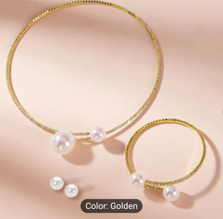 Imitation Pearl Jewelry Set