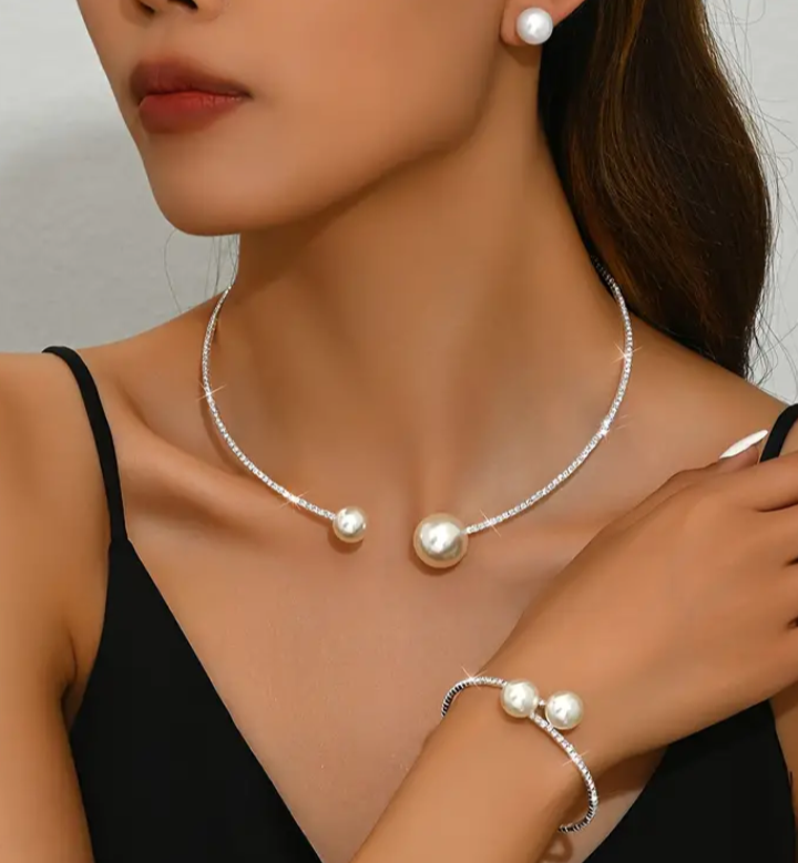 Imitation Pearl Jewelry Set