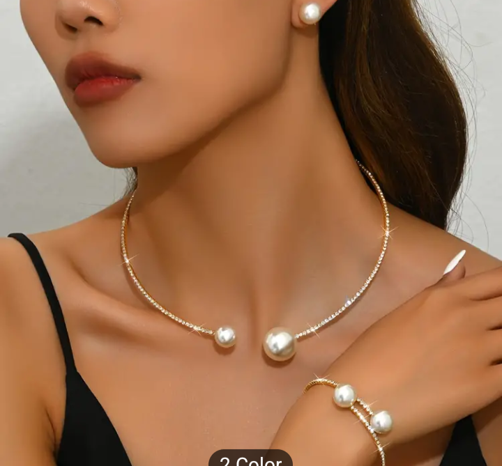 Imitation Pearl Jewelry Set