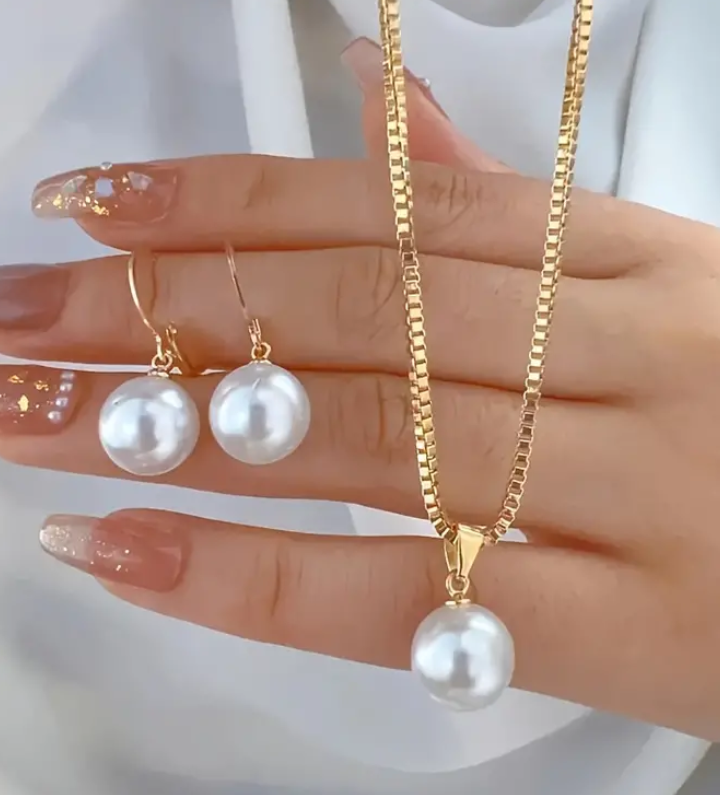 3pcs Imitation Pearl Set