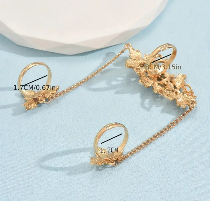 Flower Fashionable Mitt Ring