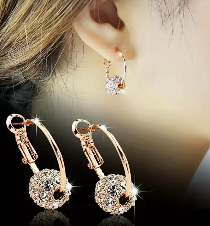 Crystal Ball Stud Earrings