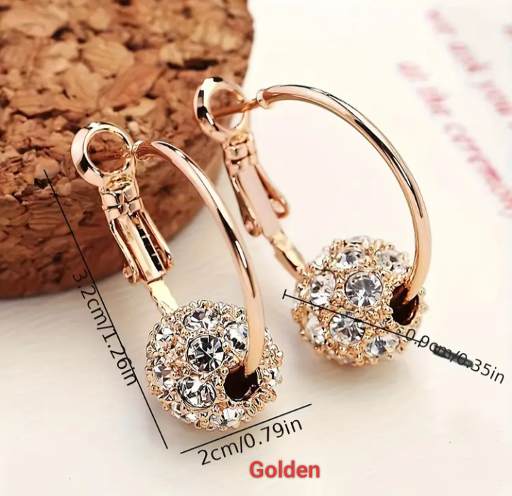 Crystal Ball Stud Earrings