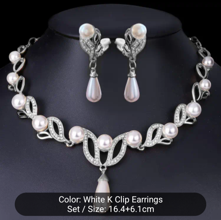 Luxury Imitation Pearl TearDrop Shape Set