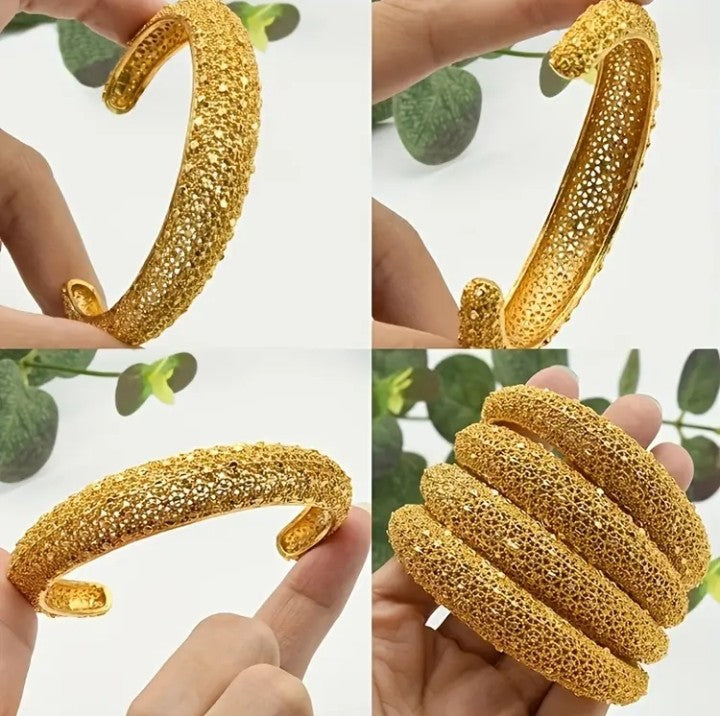 1 Piece 24k Golden Plated Bangel