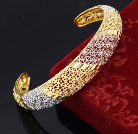 1 Piece Gold Plated Cuff Bracelet